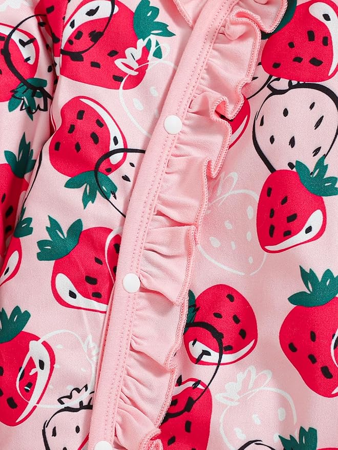 Newborn Baby Girl Clothes Infant Floral Print One-Piece Romper+Jumpsuit+Bodysuit+Hat+Headband