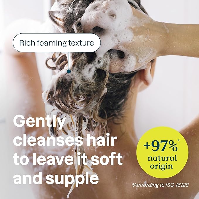 ATTITUDE Hair Shampoo for Sensitive Dry Scalp, EWG Verified, Soothing Oat, Dry and Damaged Hair, Naturally Derived Ingredients, Vegan and Plant-Based, Nourishing, Avocado Oil, 16 Fl Oz