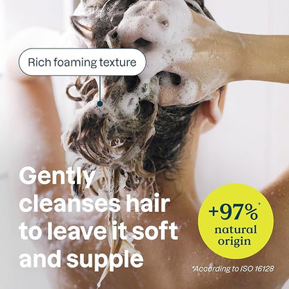 ATTITUDE Hair Shampoo for Sensitive Dry Scalp, EWG Verified, Soothing Oat, Dry and Damaged Hair, Naturally Derived Ingredients, Vegan and Plant-Based, Nourishing, Avocado Oil, 16 Fl Oz