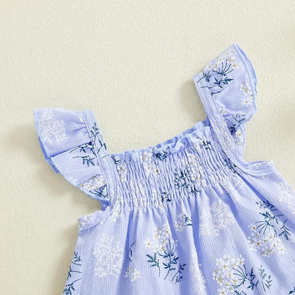 Mubineo Baby Girl Summer Clothes Cute Ruffle Tops Dress Shorts Outfits Set Infant Toddler Shrit Bloomers Princess Outfit