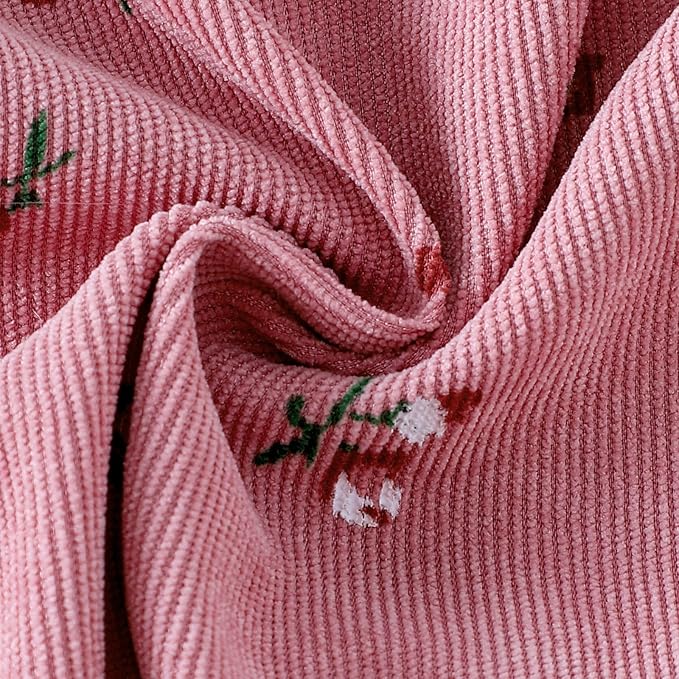 Infant Baby Girls Fall Outfit Long Sleeve Romper Floral Print Fake Two Pieces Patchwork Bow Jumpsuits And Headband Set