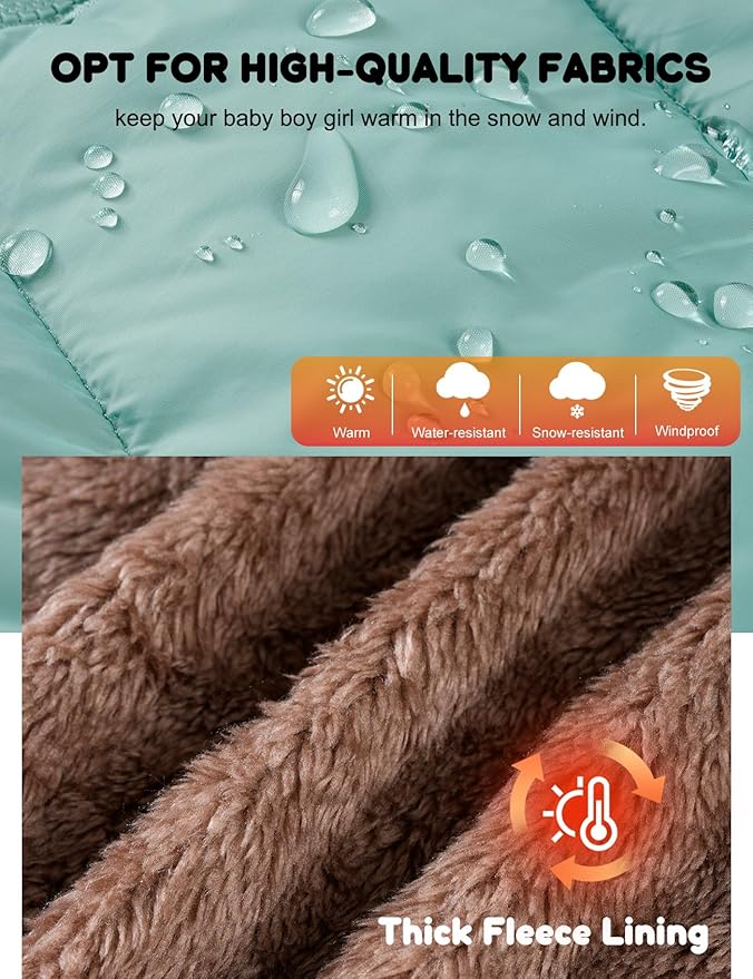 COZYPOIN Toddler Baby Boys Girls Winter Fleece Jackets Cute Bear Hooded Coats Little Kids Warm Windproof Outerwear for 1-6T