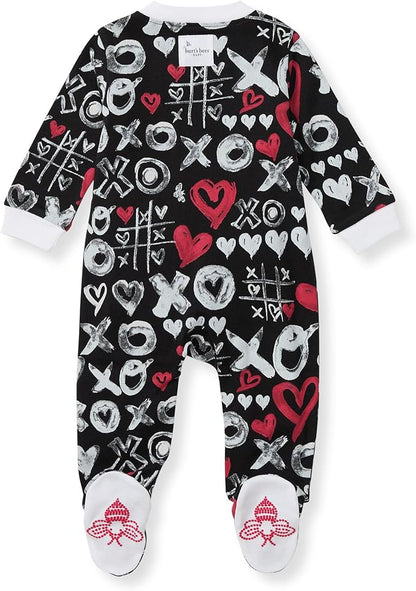 Burt's Bees Baby Boys Sleep and Play PJs, 100% Organic Cotton One-Piece Zip Front Romper Jumpsuit Pajamas