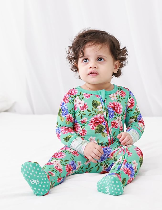 Baby Footie Romper Pajamas Unisex Newborn Infant Pjs Soft Rompers Viscose from Bamboo Sleepwear