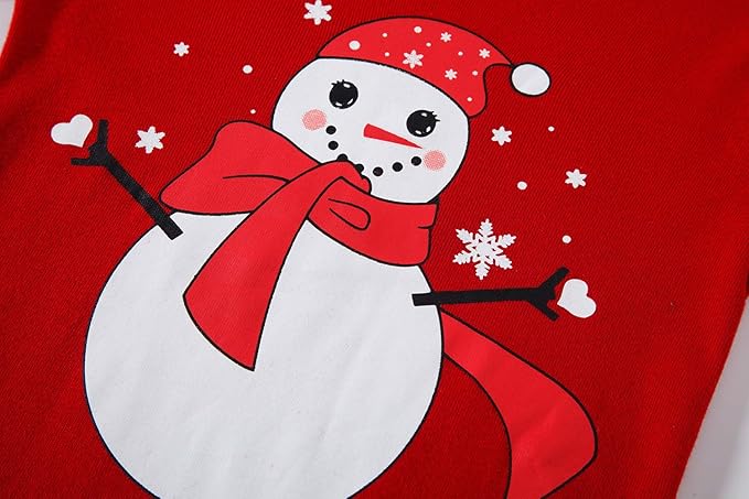 Babyroom Girls Matching Doll&Toddler 4 Piece Cotton Pajamas Toddler Christmas Sleepwear