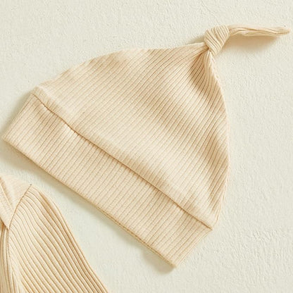 Newborn Baby Boys Romper Long Sleeve Little Brother Letter Print Ribbed Bodysuit Jumpsuit Infant Coming Home Outfit