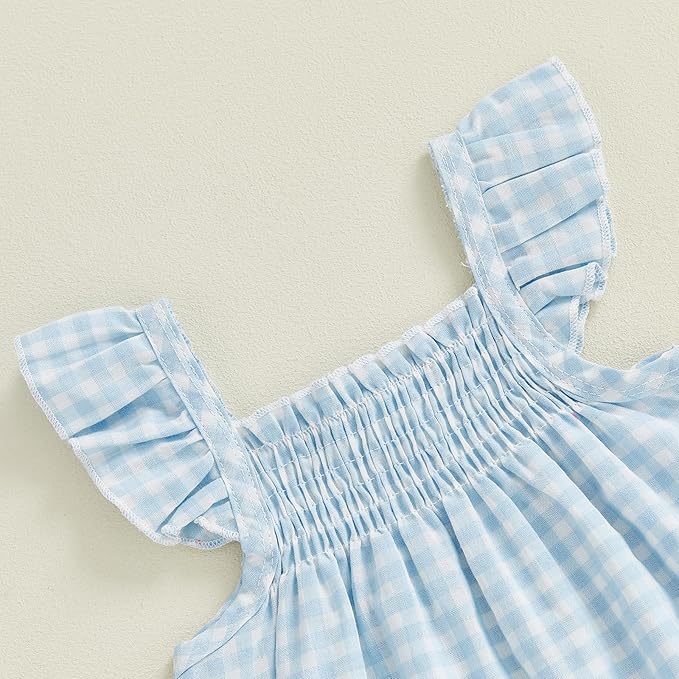 Mubineo Baby Girl Summer Clothes Cute Ruffle Tops Dress Shorts Outfits Set Infant Toddler Shrit Bloomers Princess Outfit