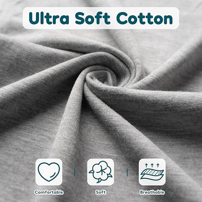 2PK Ultra Soft Knotted Newborn Sleep Gown for Baby Girls Boy- Coming Home Hospital Outfit with Hat, Bow, Clip & Drool Bib Set