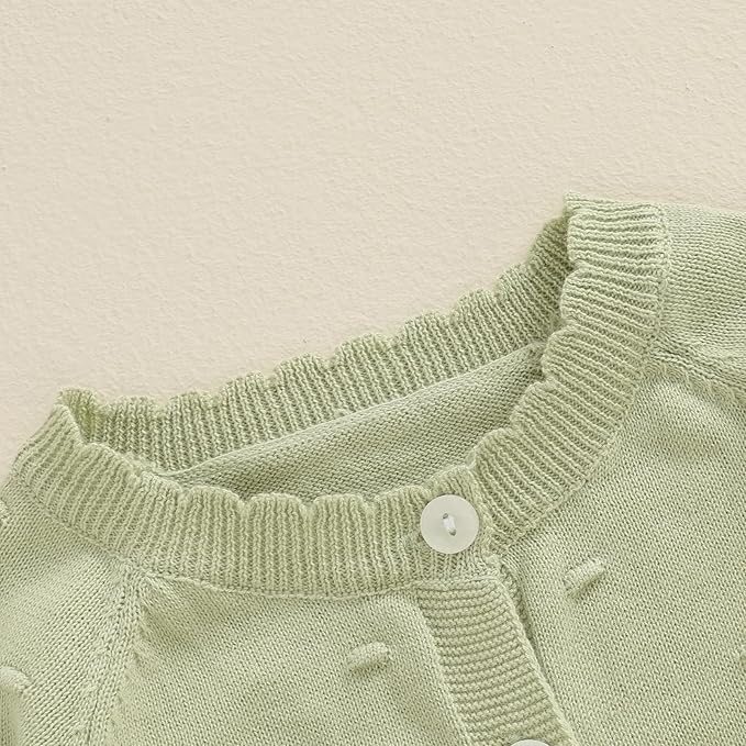Baby Girl Cardigan Sweater Long Sleeve Button Up Knit Sweatshirt Jacket Toddler Baby Girl Fall Outfits