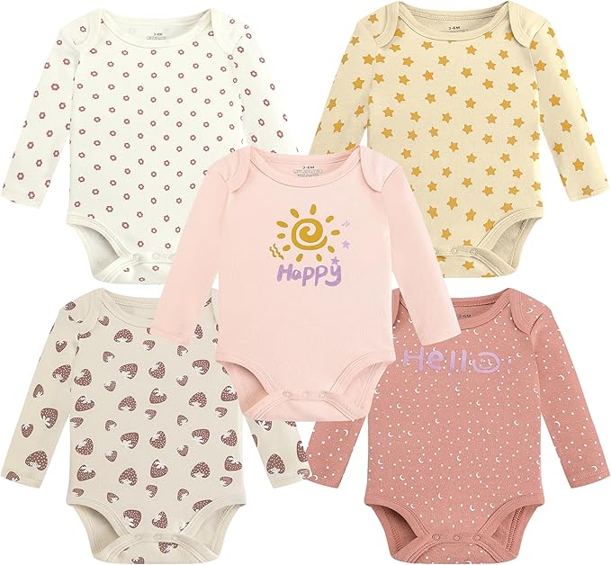 Baby Newborn Layette 10-Piece Clothing Sets Soft Cotton Bodysuits Pants Sets for Baby Boys Girls Toddler Unisex