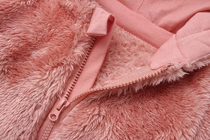 Newborn Baby Jumpsuit Hooded Fleece Rompers Long Sleeve Onesies Outwear Outfits