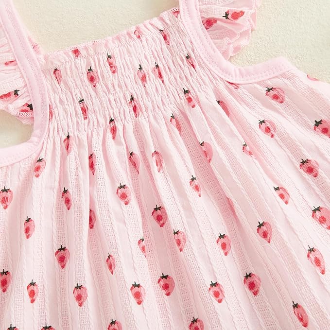 Mubineo Baby Girl Summer Clothes Cute Ruffle Tops Dress Shorts Outfits Set Infant Toddler Shrit Bloomers Princess Outfit