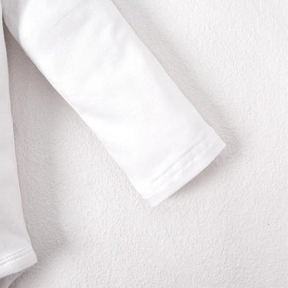 Magic Park 0-24M Infant Girl Romper Baby Girls Solid Color Bodysuit Toddler Ruffle Jumpsuit Shirts Casual Tops Baptism Shirt