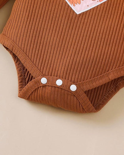 Jecson Newborn Baby Girl Clothes: Soft Cotton Infant Outfits Ruffles Sleeve Romper & Pants Set Cute Fall Home Outing 0-18M