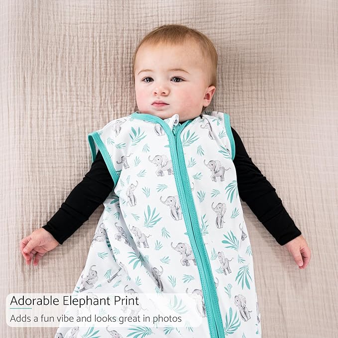 LollyBanks Sleep Sack, 100% Cotton Neutral Baby Sacks, 0.5 TOG Sleep Sacks Lightweight with 2-Way Zipper