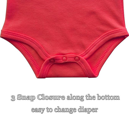 Baby Onsies 100% Cotton Short Sleeve Baby Bodysuits Solid Color Infant Bodysuits for Newborn Baby 3-Pack