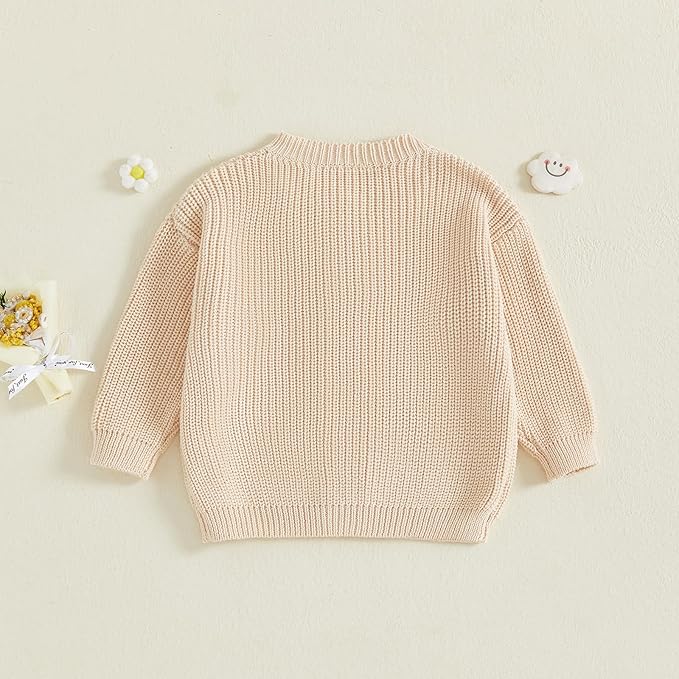Baby Girl Cardigan Sweater Toddler Goose Embroidered Button Down Knit Sweaters Fall Winter Knitwear Jacket Clothes