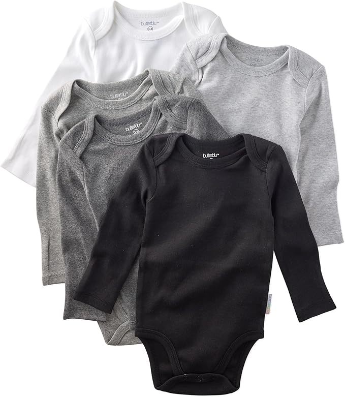 Blake 5-Pack Long Sleeve Bodysuits 100% Organic Cotton Baby Boys & Girls