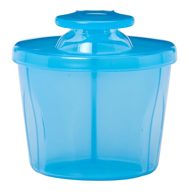 Dr. Brown's Travel Formula Dispenser with Lid, BPA Free - Blue - Holds 27oz | with Snap-On Lid