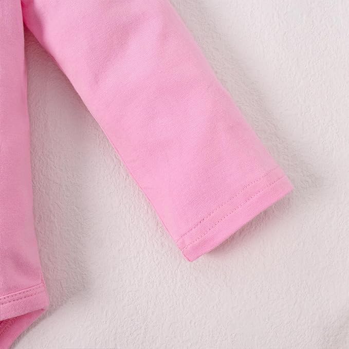 Magic Park 0-24M Infant Girl Romper Baby Girls Solid Color Bodysuit Toddler Ruffle Jumpsuit Shirts Casual Tops Baptism Shirt