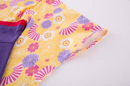 Baby Girl Kimono Romper Japanese Costumes Hakama Coverall Infant Samurai Outfits