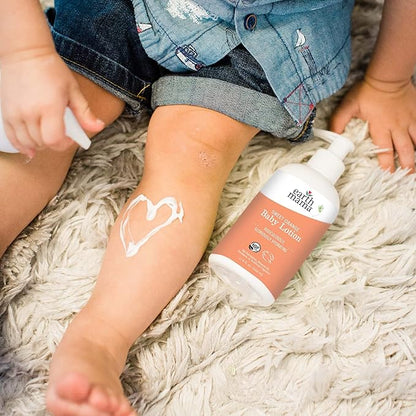 Earth Mama Sweet Orange Baby Lotion | Moisturizing Body Lotion for Dry Skin, Newborn Baby Lotion Sensitive Skin Care, Face Lotion for Babies & Kids with Shea Butter, Calendula & Aloe, 8 Fl Oz