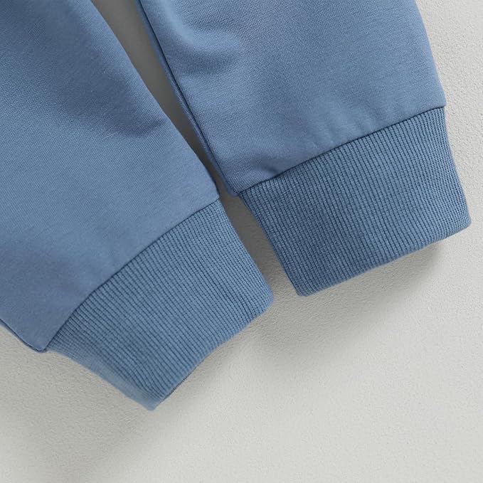 Murnouche Toddler Baby Boy Fall Winter Outfits Letter Crewneck Sweatshirt Casual Pants 2Pcs Clothes Set