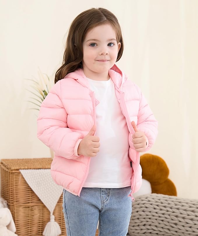 UPlee 3M - 3T Baby Girls Boys Winter Coats for Toddlers Lightweight Puffer Jacket Kids Down Alternative Outerwear