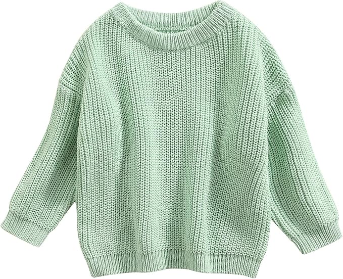 Newborn Baby Boy Girl Knit Sweater Long Sleeve Solid Winter Warm Sweatshirt Top Outfit Infant Toddler Fall Clothes