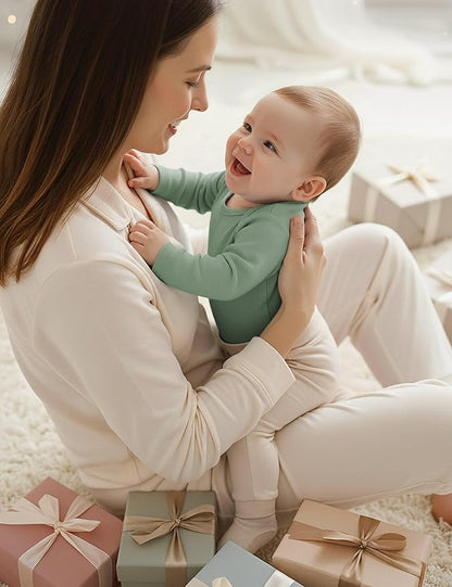 Yoofoss Baby Bodysuits 100% Organic Cotton Baby Onesie Long Sleeve Baby Boys Girls Clothes Soft Newborn Infant Romper, 3 Pack