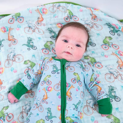 LollyBanks Baby Pajamas, 2-Way Zipper Infant Romper, 95% Viscose Made from Bamboo and 5% Spandex, Baby Sleepers