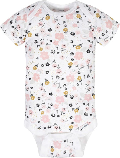Gerber baby-girls 8-pack Short Sleeve Onesies Bodysuits