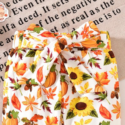 Aalizzwell Preemie Newborn Infant Baby Girls Clothes Ribbed Romper Bodysuit Pants Set Fall Winter Outfits