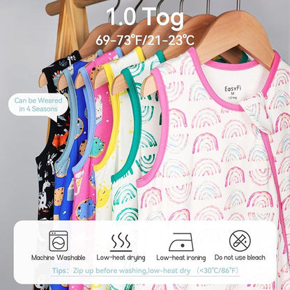 Rayon Made from Bamboo Sleep Sack 2t-3t Supersoft Toddler Sleep Sack 24-36 Months 1.0 Tog Baby Wearable Blanket with 2-Way Zipper Unisex Sleeping Bag for Babies