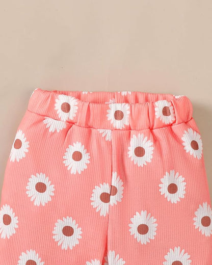 Jecson Newborn Baby Girl Clothes: Soft Cotton Infant Outfits Ruffles Sleeve Romper & Pants Set Cute Fall Home Outing 0-18M