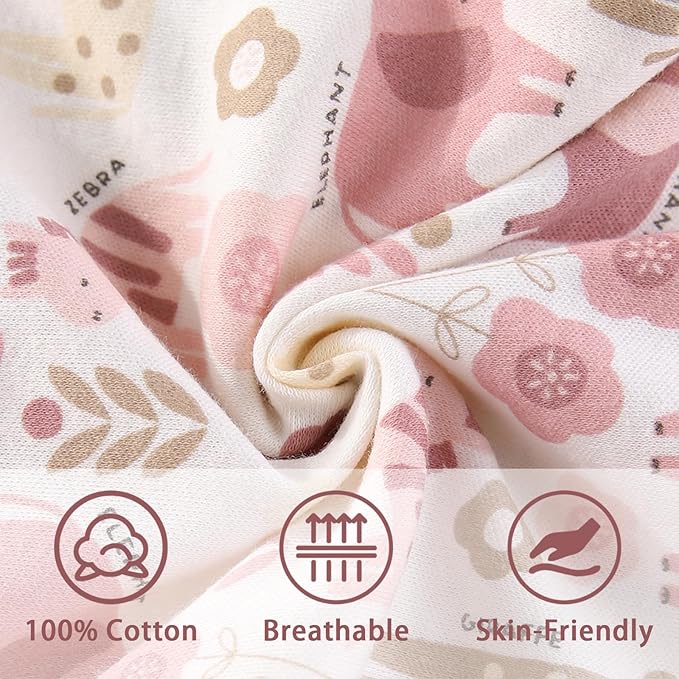 Baby Boy Girl Bodysuit 5 Pack Cotton Short Sleeve Romper Soft Baby Clothes Outfit 0-12 Month