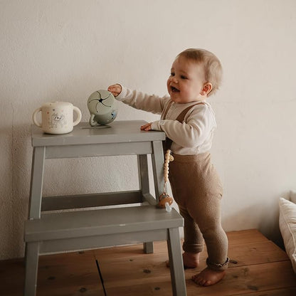 mushie x Bluey Silicone Snack Cup | Spill Proof Food Container for Toddler and Baby (Bluey Sage)