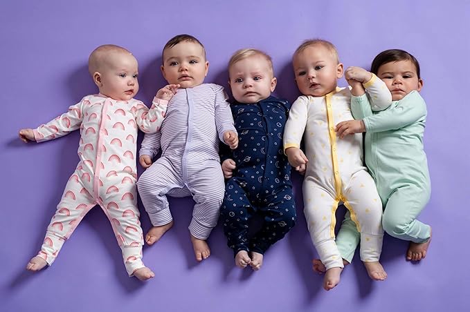 monica + andy On the Go Baby One Piece, 100% Organic Baby Clothes for Girls & Boys, Sizes For Preemie, Newborn, & Infant