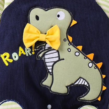 Baby Boy Clothes Newborn Hoodie Romper Fall Winter One-piece Outfit Infant Cute Cartoon Clothing Set 0-18 Months