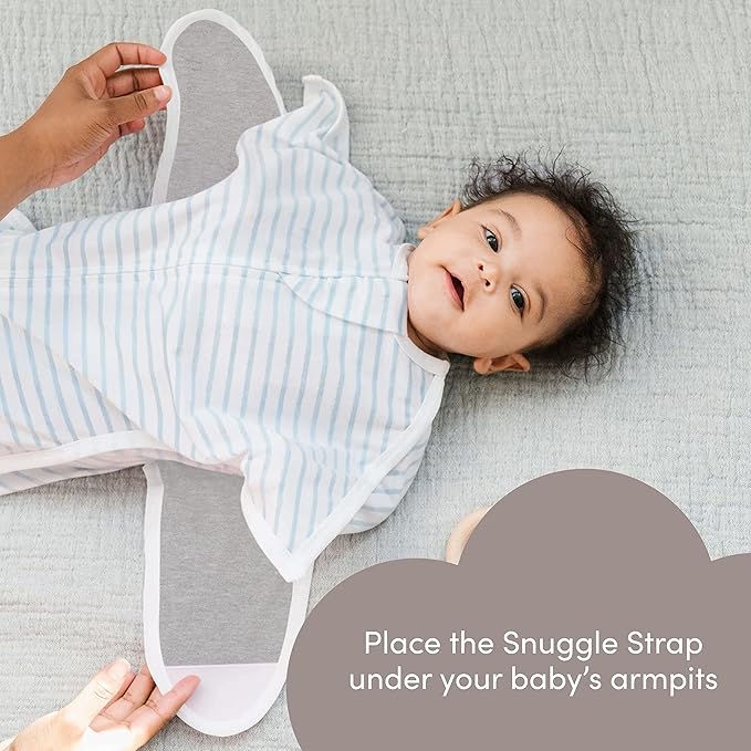 SleepingBaby Zipadee-Zip Transition Swaddle (Woodlands, Medium for 6-12 Months) and Snuggle Strap (Grey, One Size) - Wearable Baby Blanket and Accessory for Easy Diaper Changes - Polyester, Spandex