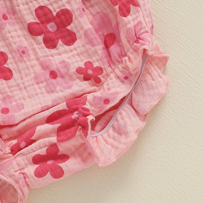 Mubineo Baby Girl Summer Clothes Cute Ruffle Tops Dress Shorts Outfits Set Infant Toddler Shrit Bloomers Princess Outfit