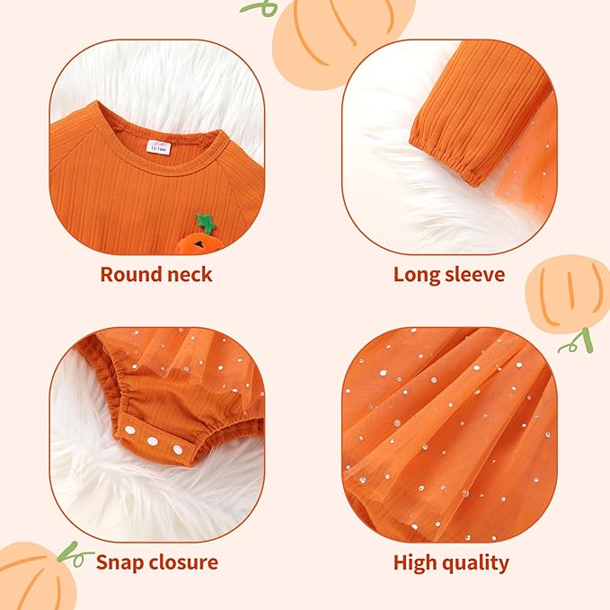 YOUNGER TREE Newborn Baby Girl Romper Dress Outfits Long Sleeve Floral Tutu Bodysuit with Leggings Hat Infant Fall Clothes