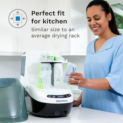 Baby Brezza Bottle Washer Pro - Baby Bottle Washer, Sterilizer + Dryer - All in One Machine Cleans Baby Essentials like Bottles + Pump Parts – Appliance to Replace Bottle Brushes and Drying Racks