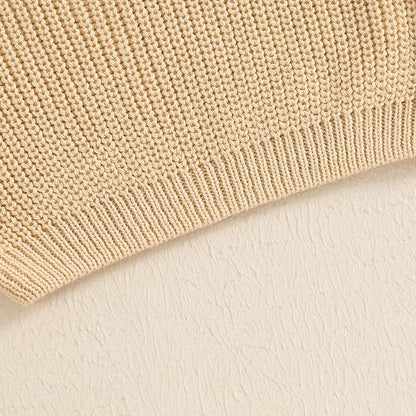 Mommy and Me Sweater Matching Family Outfit Long Sleeve Knit Sweater Pullover Mom and Baby Clothes