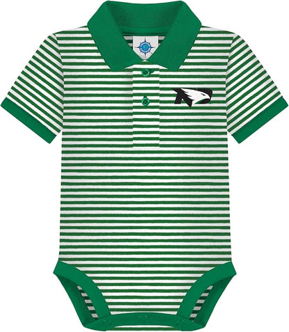 Creative Knitwear College Baby Striped Polo Bodysuit - Team Logo, Multiple Colors, for Boys & Girls (0-12 Months)