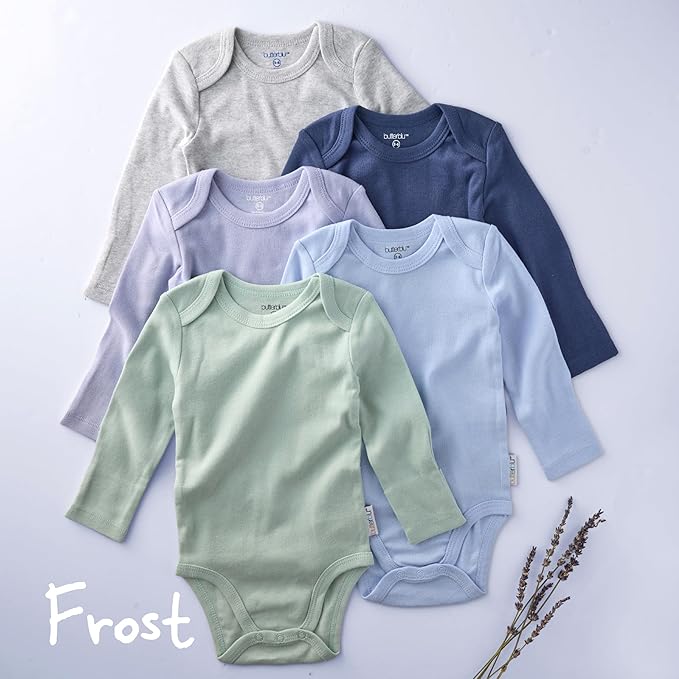 Blake 5-Pack Long Sleeve Bodysuits 100% Organic Cotton Baby Boys & Girls