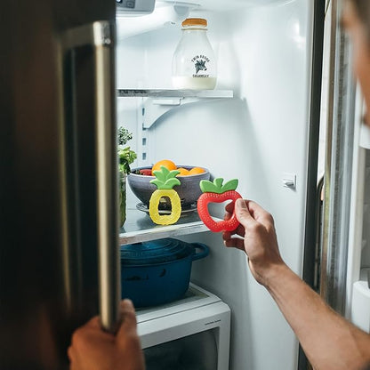 Dr. Brown's AquaCool Water-Filled Teether, Cooling Baby Teether Toy for Sore Gums, Apple Pineapple, BPA Free, 3m+, 2-Pack