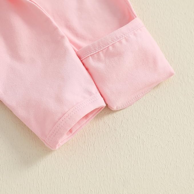 Gaono Newborn Baby Girl Romper Waffle Knit Striped Long Sleeve Doll Collar Heart Bow Jumpsuit Bodysuit Fall Winter Clothes