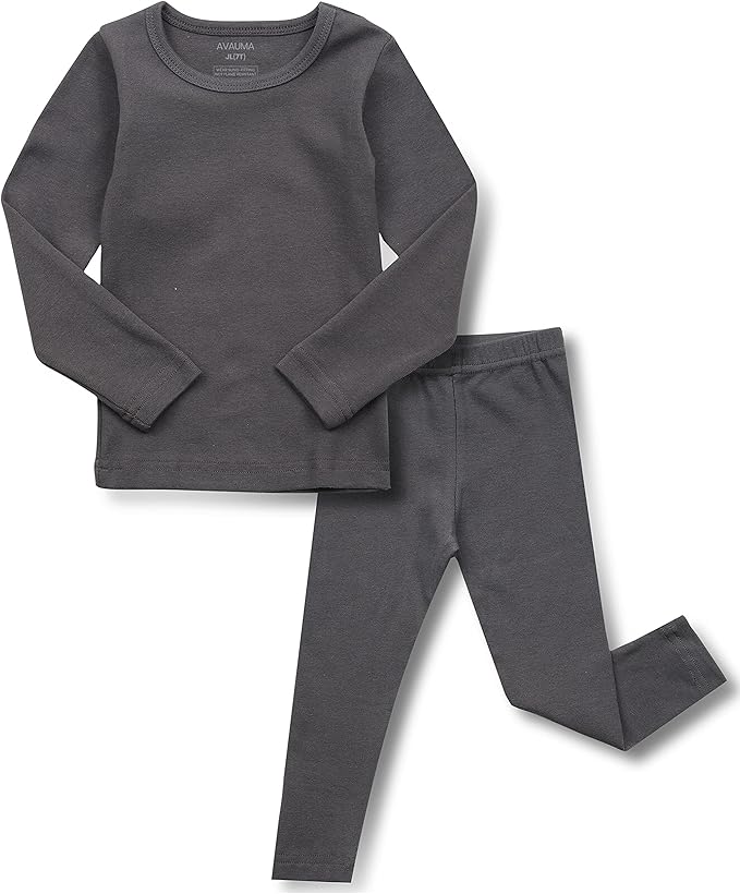 AVAUMA Baby Boys Girls Pajama Set Kids Toddler Snug fit Basic Cotton Sleepwear pjs for Daily