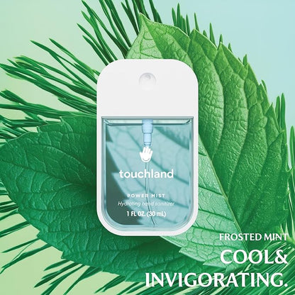 Touchland Hydrating Hand Sanitizer Spray, FRESH Trio Set (Mint, Citrus, Lemon Lime), 1 FL. OZ. Travel Size Power Mist Sprays (Set of 3)